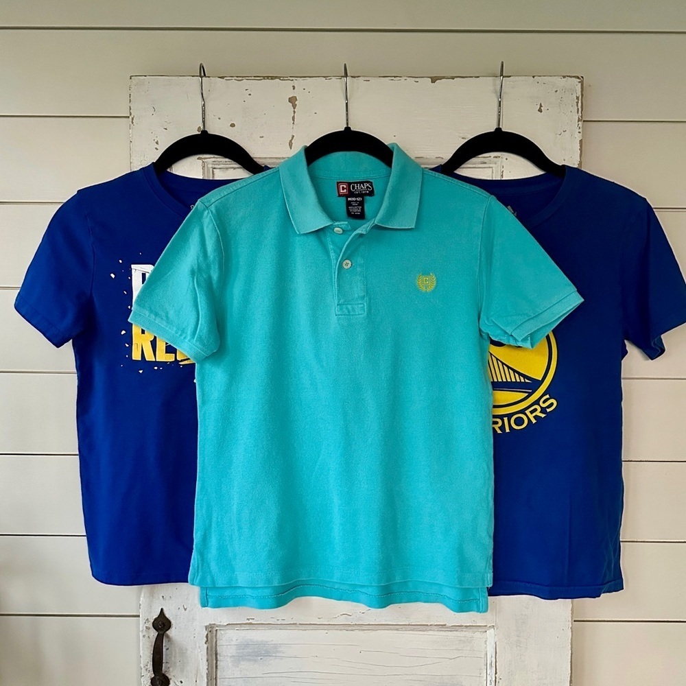 BOYS, SET/3, SHORT SLEEVE SHIRTS. ALL ARE SIZE M(10-12)